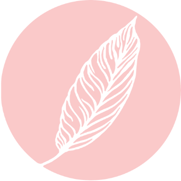 Pink Feather Circle (30 x 30 mm)